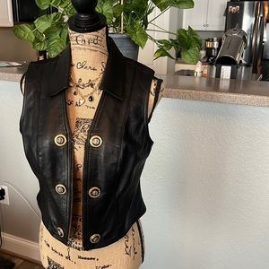 B&J Leather Vest Jacket